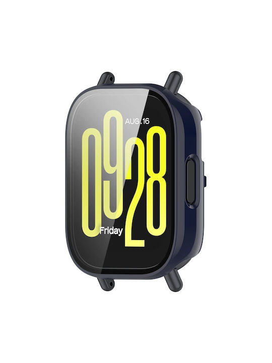 2 În 1 Husă Din Plastic Cu Geam Culoare Albastru Închis Pentru Xiaomi Redmi Watch 5 Active