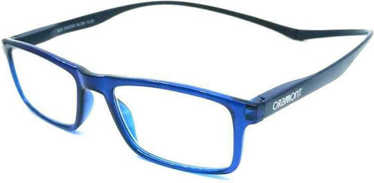 Oramont Ea9059 Reading Glasses +2.00 with Magnet in Blue color