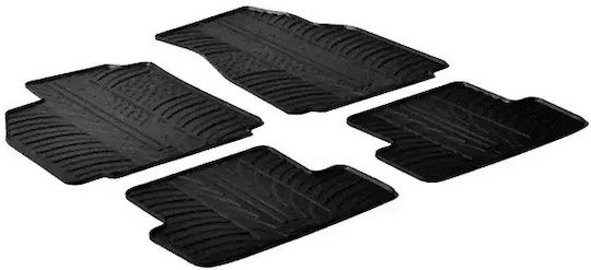 Lampa Set of Front and Rear Mats 4pcs Tray Type for Renault Megane Black