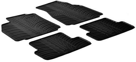 Lampa Set of Front and Rear Mats 4pcs Tray Type for Renault Megane Black