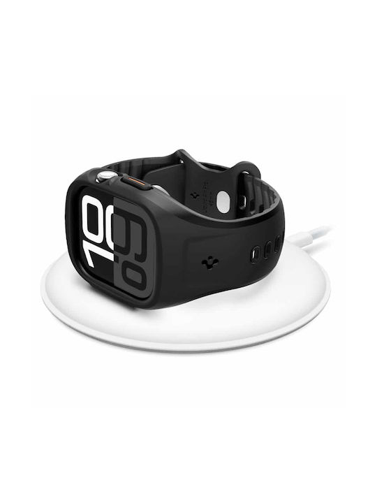 Spigen Liquid Air Pro Matte Silikonhülle in Schwarz Farbe für Apple Watch 10 46 mm