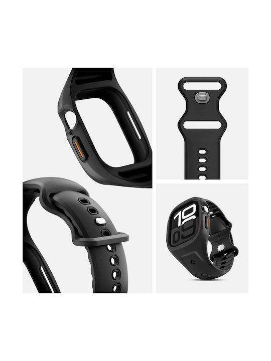 Spigen Liquid Air Pro Matte Silikonhülle in Schwarz Farbe für Apple Watch 10 46 mm
