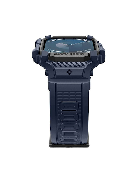 Spigen Rugged Armor Pro Carcasă de Silicon în culoarea Albastru pentru Apple Watch 10 42mm
