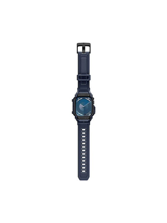 Spigen Rugged Armor Pro Carcasă de Silicon în culoarea Albastru pentru Apple Watch 10 42mm