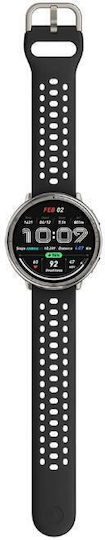 Amazfit Active 2 Stainless Steel 44mm Smartwatch with Heart Rate Monitor (Black)
