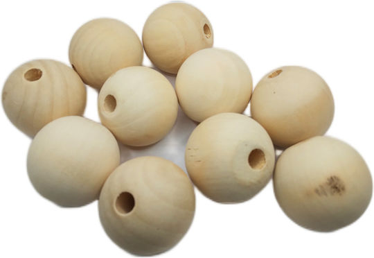 Natural Wooden Beads Round Size Selection