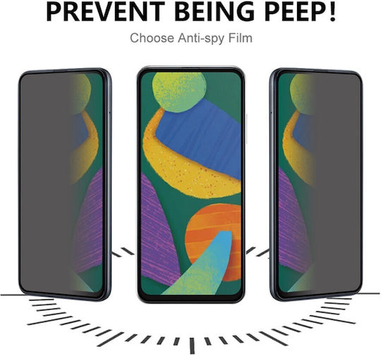 Anti-spy Поверителност Закалено стъкло за цялото лице Черен (Galaxy A55)