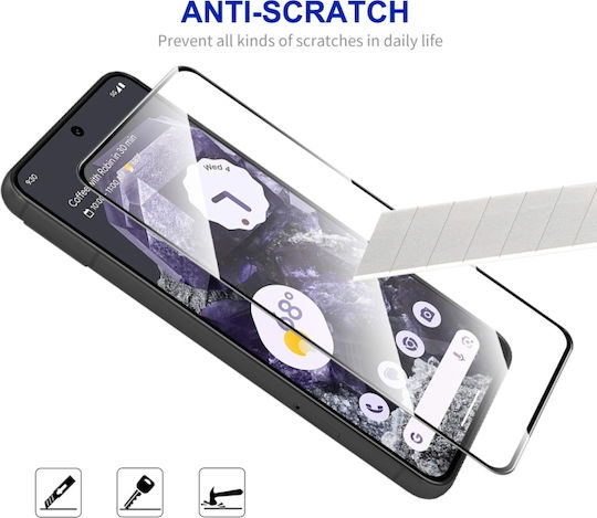 Enkay Full Glue Full Face Tempered Glass Μαύρο (Google Pixel 8)