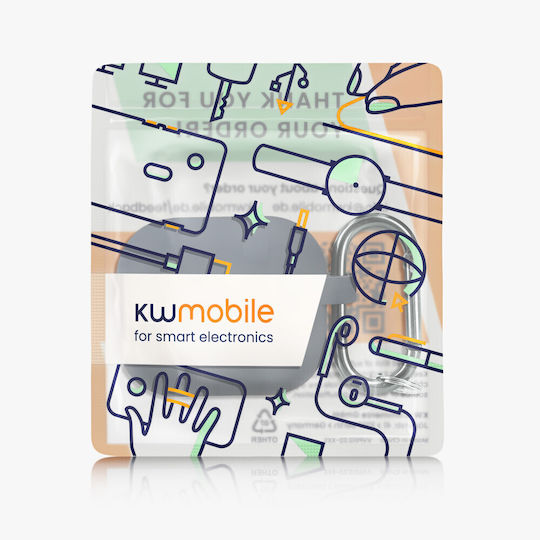 KWmobile Hülle Silikon mit Haken in Gray Farbe für Apple AirPods 3