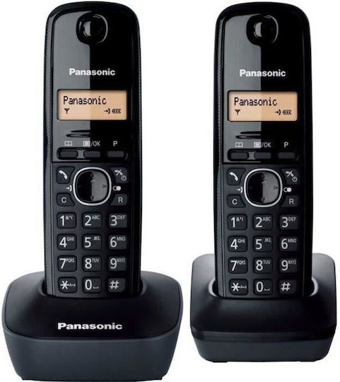 Panasonic KX-TG1612 Cordless Phone Black/Black