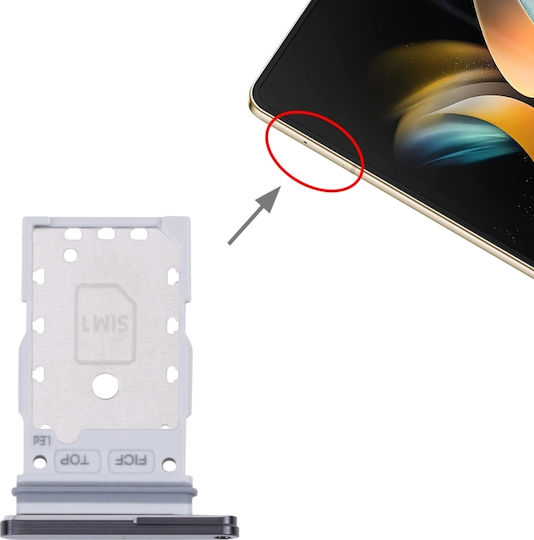 Υποδοχή Κάρτας SIM Μαύρο για Galaxy Z Fold4