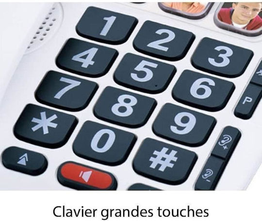 Alcatel TMAX 10 Office Corded Phone for Seniors White