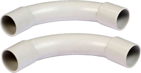 Courbi Electrical Conduit Angle with Diameter 25mm made of Plastic 39-21009-025