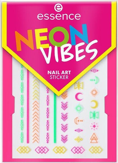 Essence Neon Vibes Стикери с дизайн за Нокти в Различни Цветове 49бр