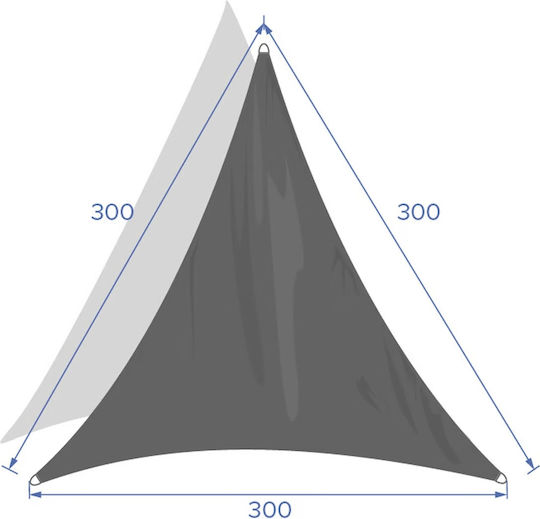 Hesperide Триъгълник Shade Sail Сив 3м