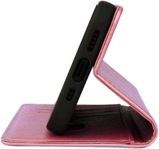 Vintage Magnet Wallet Sonique Motorola Edge 60 Fusion 5G Rose Gold Mobile Phone Case