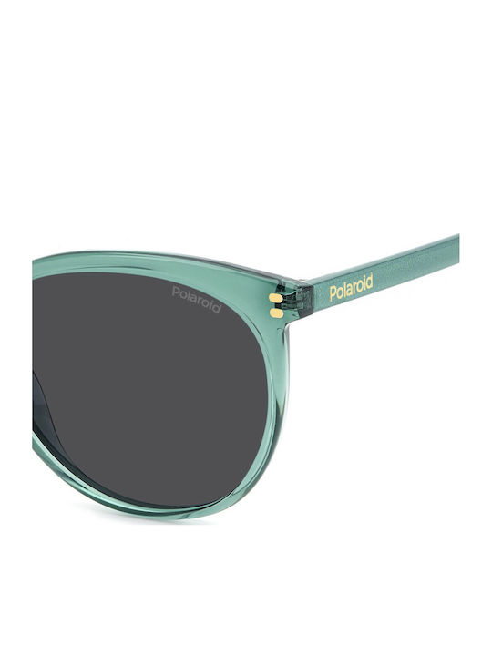 Polaroid Women's Sunglasses with Green Plastic Frame and Gray Lens PLD6231/S 1ED/M9