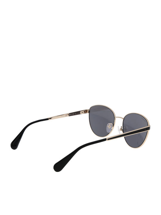 Max & Co Women's Sunglasses with Black Horn-Rimmed Frame and Silver Mirror Lenses MO0105 32C