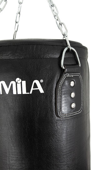 AMILA Δερμάτινος Σάκος Μποξ 44kg με Ύψος 120cm Μαύρος