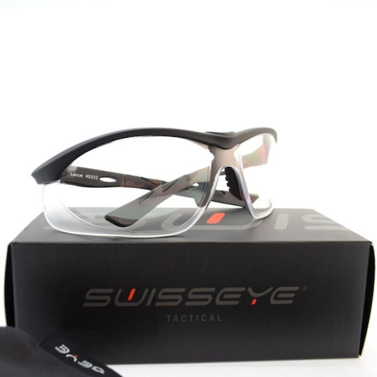 Swiss Eye Shooting Glasses Lancer with Anti-Scratch Coating, Anti-Glare & UV Protection Transparent