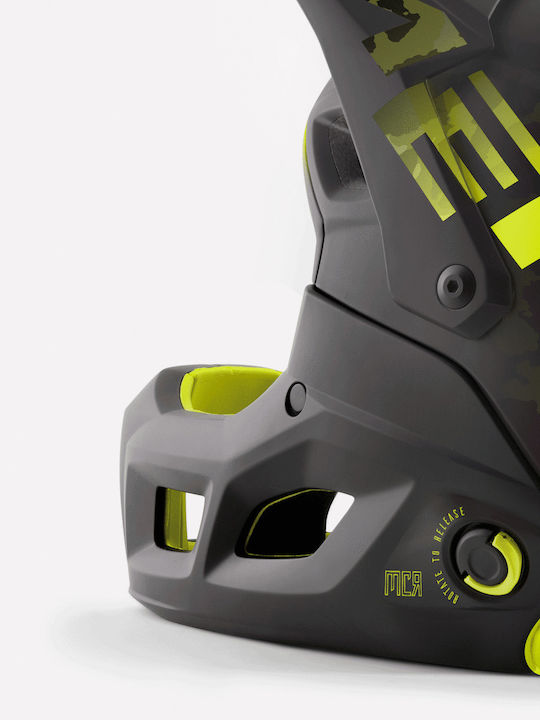 MET Parachute MCR Full Face Κράνος Ποδηλάτου Downhill / Βουνού Camo Lime Green/Matt Glossy