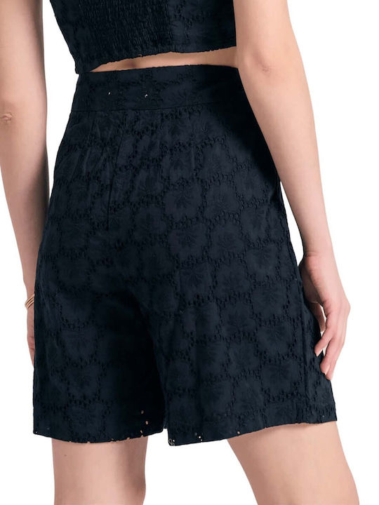 Funky Buddha Women's High Waist Shorts Black