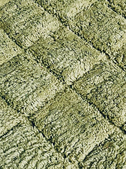 Non-Slip Bath Mat Cotton 100-1193-3 Pastel Green 50x80cm