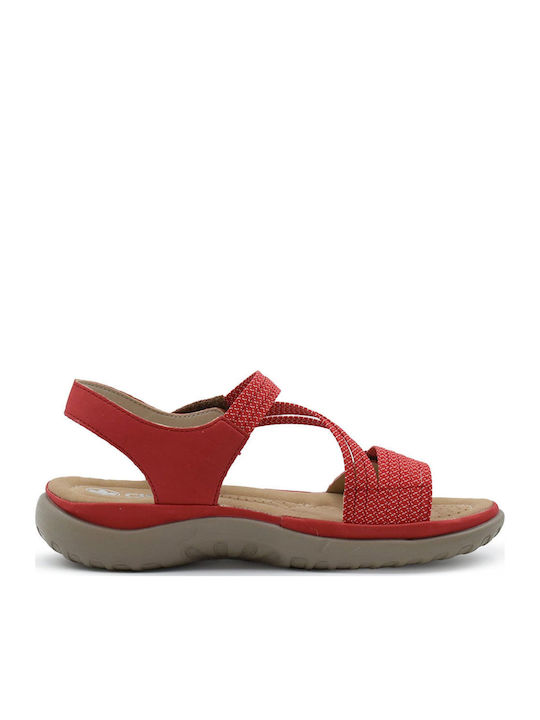 Sandale casual damă în Culoare Roșu