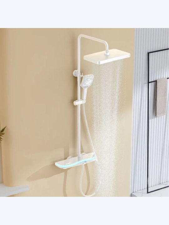 Dream House Adjustable Shower Column with Mixer White