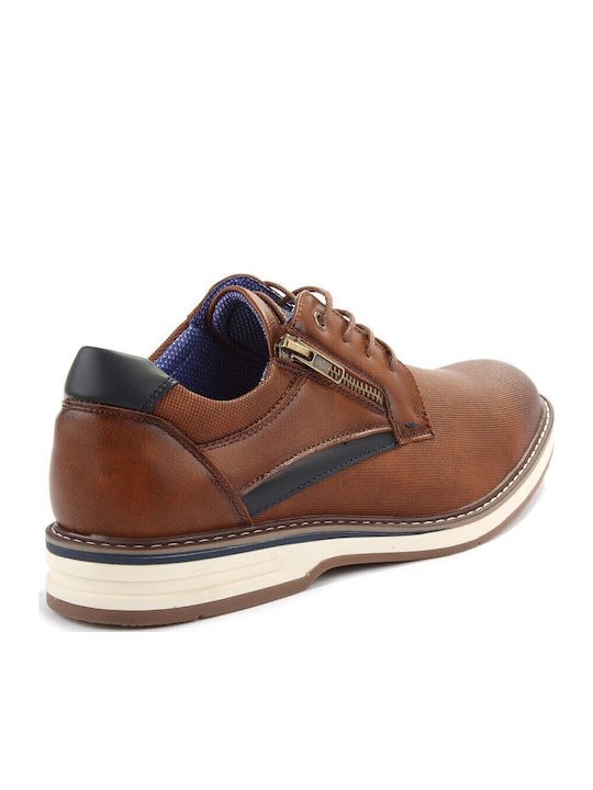 Men's Synthetic Leather Casual Shoes Brown