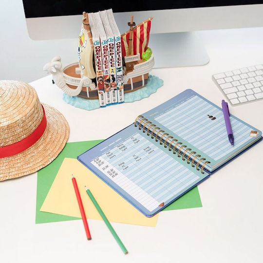Grupo Erik One Piece - Straw Hat Crew Weekly Academic Agendas 2025/26 Spiral 15x21cm