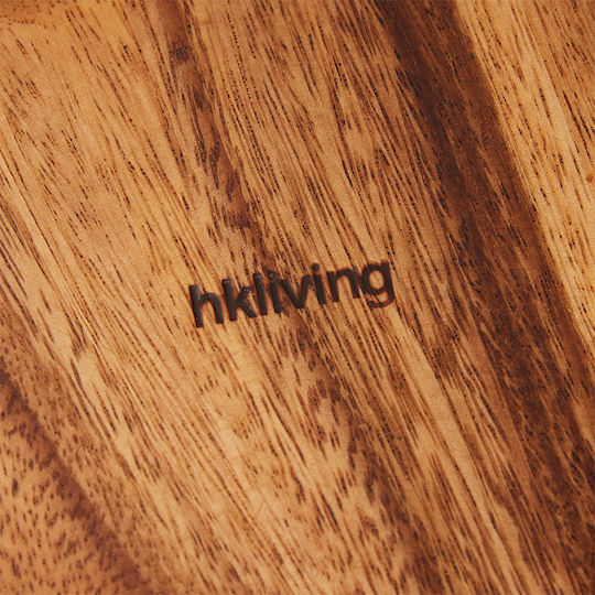 HK Living Serving Bowl Round Wooden with Diameter 17.8cm