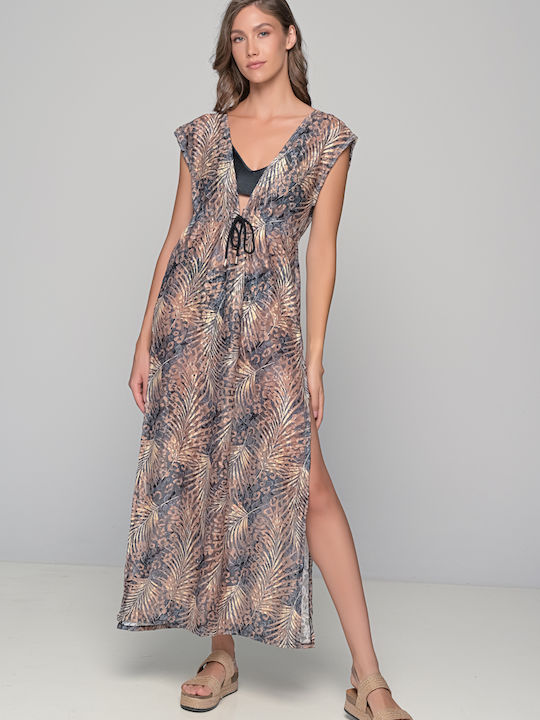 Milena by Paris Women's Maxi Caftan Beachwear Tiger