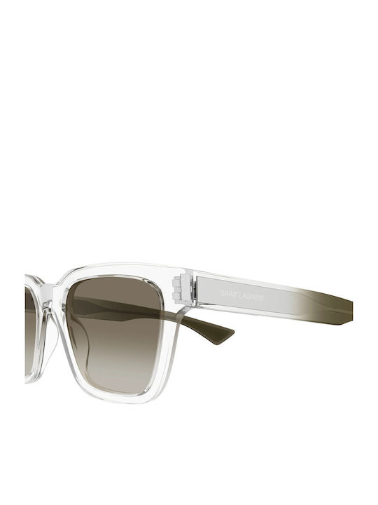 Ysl Unisex Sunglasses with Transparent Plastic Frame and Transparent Gradient Lens SL 790 005