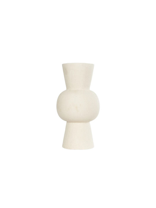 GloboStar Ceramic Beige Flower Pot 12.5x12.5x23cm