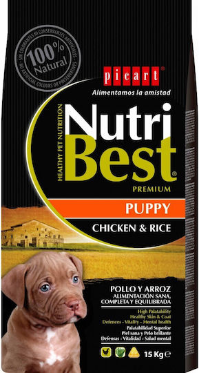 Picart Nutribest 15kg Trockenfutter für Welpen mit Huhn, Reis und Fleisch