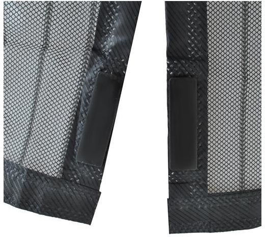 Magic Mesh Plasă de Țânțari pentru Ușă cu Șuruburi cu Închidere Magnetică din Poliester Neagră 105x210cm