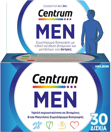 Centrum Men Multivitamin Specially Designed for Men for Energy & Immune Support 1000iu 180mg Orange 30 Tablets
