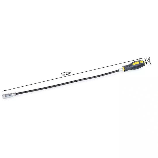 Gheară Magnetică Flexibilă cu Lanternă Led – Recuperare Obiecte din Locuri Dificile