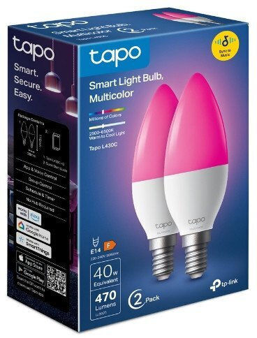 TP-LINK Smart Bulbs LED 4.8W for Socket E14 RGBW 470lm 2pcs