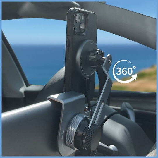 4Smarts Car Mobile Mount with Magnet and Wireless Charging MagSafe Gray