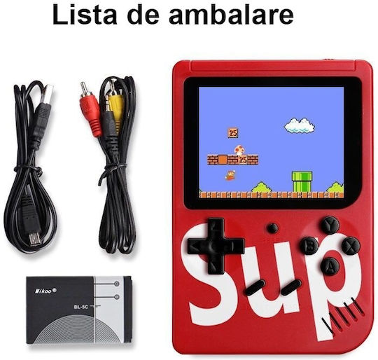 Portable Game Console 400in1 Lcd Display 3.0" 6 Years + Red
