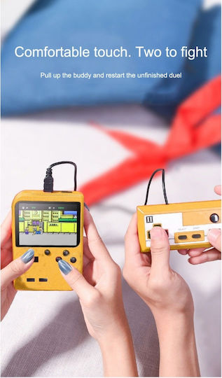 Rantime Mini Portable Console 400 Games 2 Players Yellow