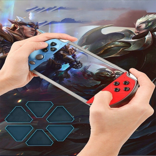 Bedee X7 Consolă Portabilă 4.3 Inch 8GB Roșu Albastru Suportă Jocuri Arcade 8-bit 16-bit 32-bit 64-bit