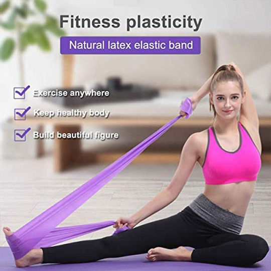 Λάστιχο Αντίστασης Γιόγκα Πιλάτες Yoga Pilates Resistance Band Purple