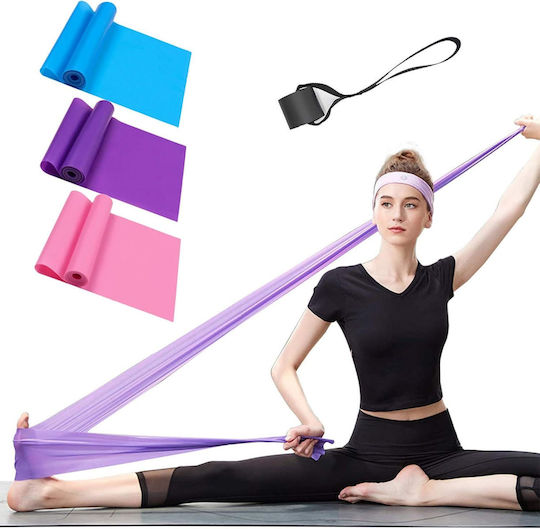 Λάστιχο Αντίστασης Γιόγκα Πιλάτες Yoga Pilates Resistance Band Purple