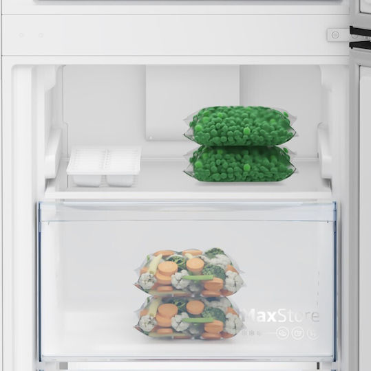 Beko Kühl-Gefrierkombination 316Es NoFrost H186.5xB59.5xT66.3cm. Inox B1RCNE364G