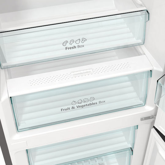 Hisense Ψυγειοκαταψύκτης 300lt Total NoFrost Υ185xΠ60xΒ59.2εκ. Inox RB390N4BC20
