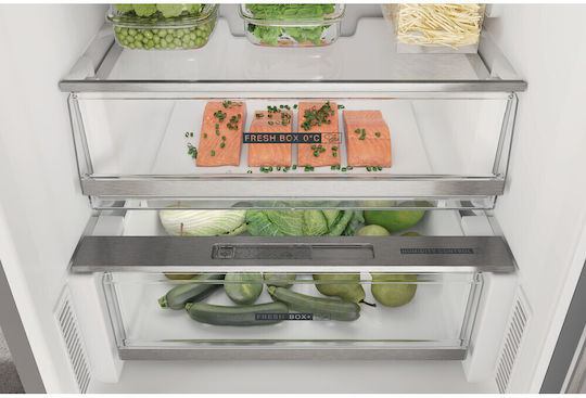 Whirlpool Combină frigorifică 367lt Total NoFrost Î202.7xL59.6xA67.8cm. Inox W7X 92O OX H