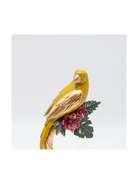 Table Decorative Parrot Polyresin Gold 11x7x21.5cm Pack 2 Pieces